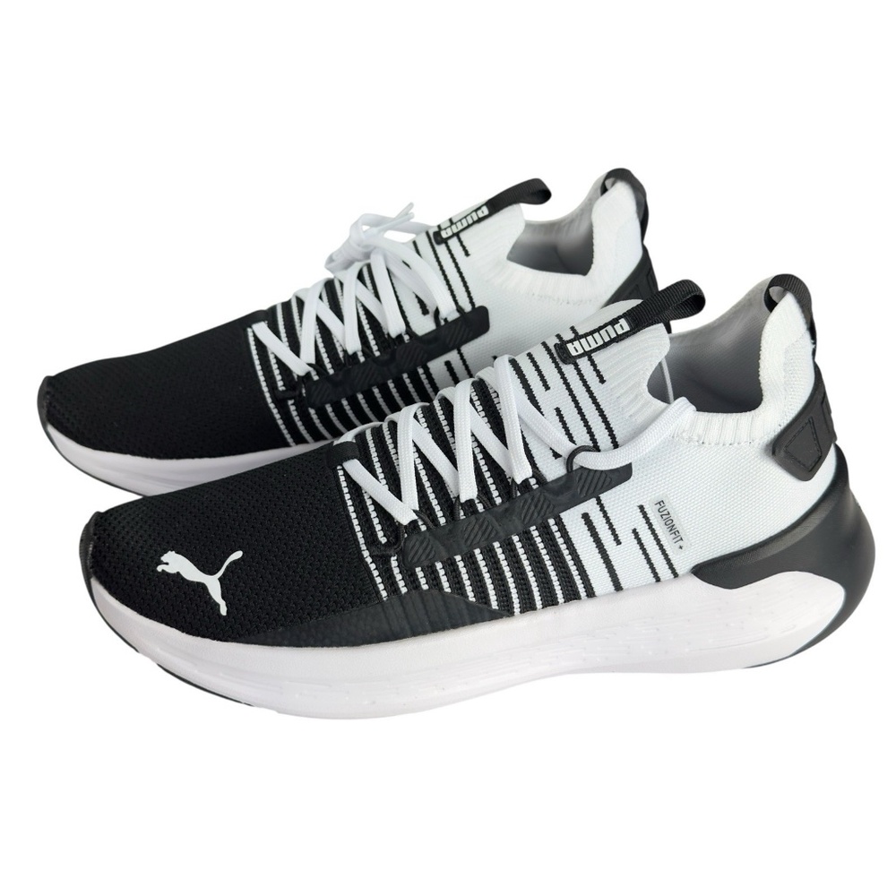 PUMA Softride Symmetry Fuzion Running Shoes Black White Mens Sizes 10.5, 11 - Picture 2 of 16